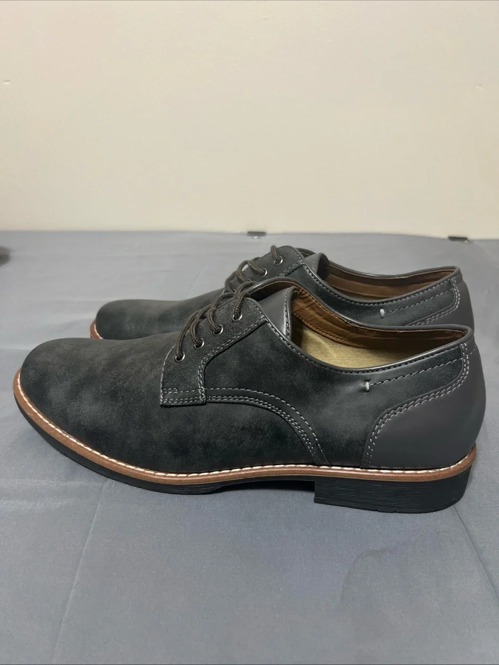 St. John's Bay Oliver Oxford Men's Dress Gray Shoes Size 10 M